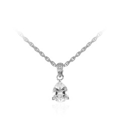 White Topaz Silver Necklace