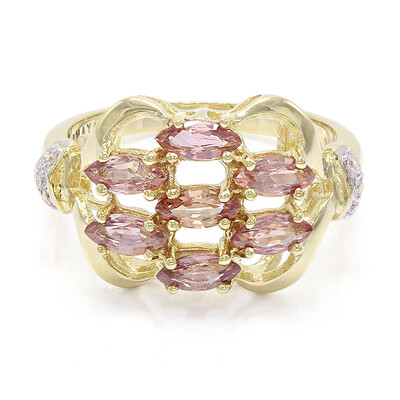18K Unheated Padparadscha Sapphire Gold Ring (AMAYANI)