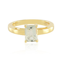 Green Amethyst Silver Ring