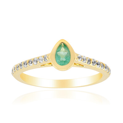 Zambian Emerald Silver Ring