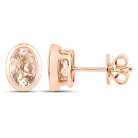 14K Morganite Gold Earrings