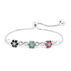 Ruby Silver Bracelet