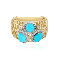 9K Sleeping Beauty Turquoise Gold Ring (Ornaments by de Melo)