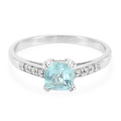 Fluoro Green Apatite Silver Ring