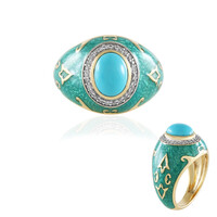 Sleeping Beauty Turquoise Silver Ring (Adela Silber)