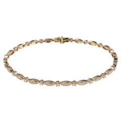 14K SI2 (G) Diamond Gold Bracelet