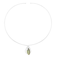 Labradorite Silver Choker