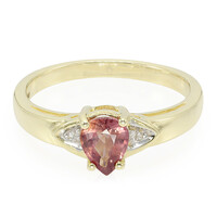 10K Unheated Padparadscha Sapphire Gold Ring