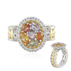 Yellow Sapphire Silver Ring (Gems en Vogue)