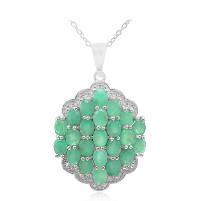 Emerald Silver Necklace