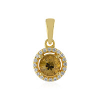 Yellow Zircon Silver Pendant