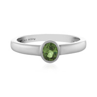 Russian Demantoid Silver Ring