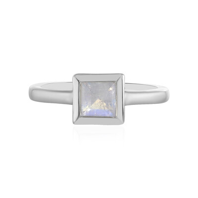 Rainbow Moonstone Silver Ring
