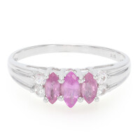 Ceylon Pink Sapphire Silver Ring