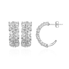 White Topaz Silver Earrings (Adela Silber)
