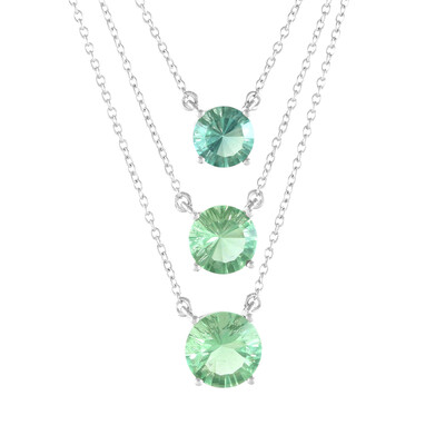 Green Fluorite Silver Necklace