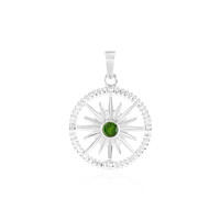 Russian Diopside Silver Pendant