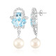 White Freshwater Pearl Silver Earrings