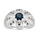 Blue Sapphire Silver Ring (Annette classic)