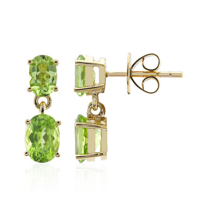9K Wagogo Peridot Gold Earrings