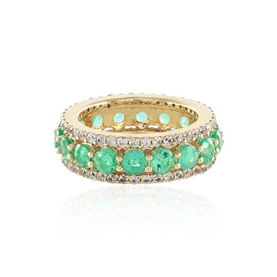 9K Russian Emerald Gold Ring