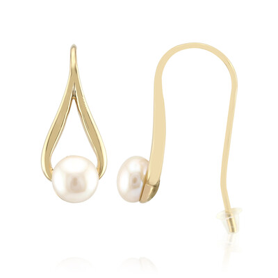 White Freshwater Pearl Silver Earrings (TPC)
