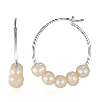 Freshwater pearl Silver Earrings (TPC)