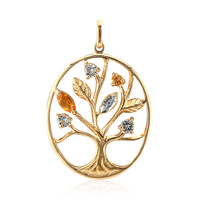 Citrine Silver Pendant