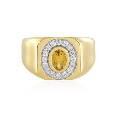 Yellow Beryl Silver Ring
