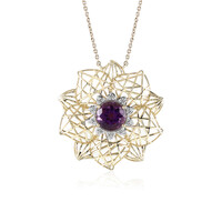 9K Zambian Amethyst Gold Necklace (Ornaments by de Melo)