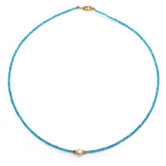 Blue Apatite Silver Necklace