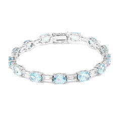Sky Blue Topaz Silver Bracelet