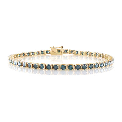 9K I2 Blue Diamond Gold Bracelet (de Melo)