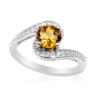 Cognac Scapolite Silver Ring
