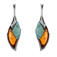 Baltic Amber Silver Earrings