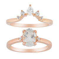 White Topaz Silver Ring