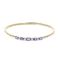 14K AAA Tanzanite Gold Bangle (CIRARI)
