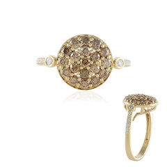 9K I2 Champagne Diamond Gold Ring (de Melo)