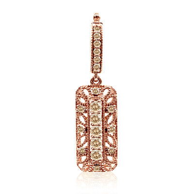 14K SI1 Argyle Rose De France Diamond Gold Pendant (Annette)