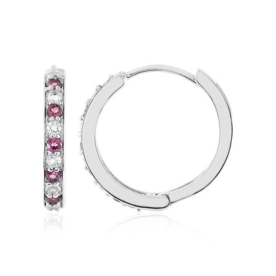 Rhodolite Silver Earrings