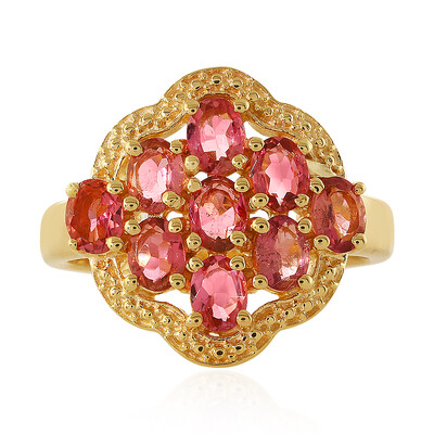 Pink Tourmaline Silver Ring
