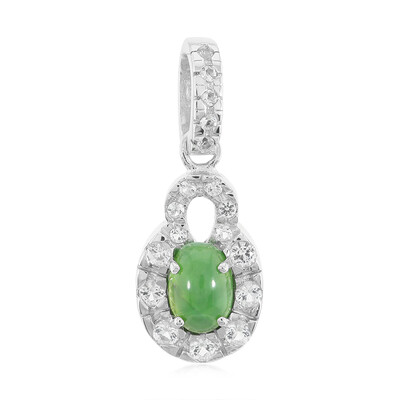 Imperial Chrysoprase Silver Pendant