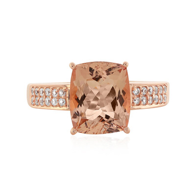 9K Peach Morganite Gold Ring