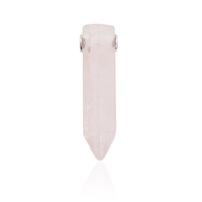 Rose Quartz Silver Pendant (MONOSONO COLLECTION)