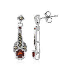 Mozambique Garnet Silver Earrings