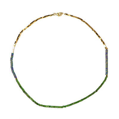 Russian Diopside Silver Necklace