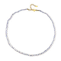 Rainbow Moonstone Silver Necklace (Adela Silber)