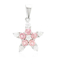 Padparadscha Sapphire Silver Pendant