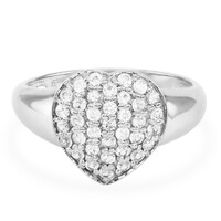 White Sapphire Silver Ring
