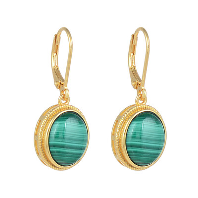 Malachite Silver Earrings